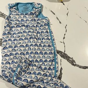 Little sleepies blue rainbows sleep sack
